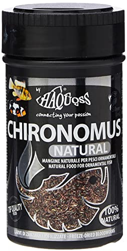 Haquoss Chironomus - Alimento natural liofilizado en larvas de mosquitos para peces tropicales, 100 ml/7 g