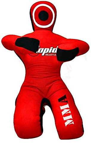 MMA Grappling Dummies BJJ Wrestling – brasilianisches Jiu Jitsu Mixed Martial Arts Boxen Judo Karate Training Dummy – unbefüllt 1,2 cm Füße - sitzend