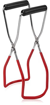Canning Jar Lifter Tongs Anti-Scald Clamp with Grip Handle Non-Slip Glass Jar Lifter for Canned Food Bottle Jam Jar Kitchen