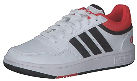 adidas Hoops Shoes Schuhe, Cloud White/core Black/Bright red, 37 1/3 EU
