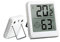 SHUBEIEUMI Thermometer Hygrometer, Mini LCD Digitales Raumthermometer, Kontrolle Innenraum Luftfeuchtigkeit, für Babyzimmer Wohnzimmer Büro Gewächshaus, Indikator Smiley(Weiß)