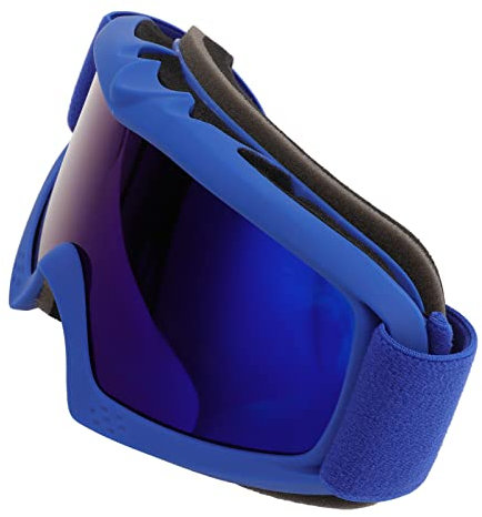 Kinder-Skibrille, HD-Beschichtung, UV-Schutz, stoßfest, verstellbar, Schneebrille zum Skifahren, Reiten (blau)