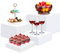 4 Stück Buffet Riser Acryl Ständer für Präsentation Weiße Buffet Erhöhungen Dessert-Ständer mit hohlen Böden 4 verschiedene Würfelgrößen Displayständer Dessert Tisch Display Set für Lieferanten