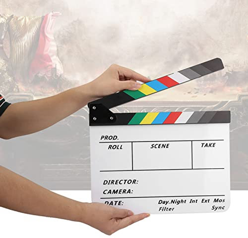 Pizarra de Película, Tablilla Acrílica para Directores de Cine, Tablero de Acción de Películas para TV, Accesorio de Corte de Película, Claqueta de Escena de Director Acrílico