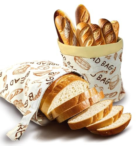 Paquete de 2 bolsas reutilizables de cera de abeja para pan casero, contenedores de almacenamiento de alimentos, algodón orgánico XL de masa madre de cera de abeja para envolver sándwich, sostenible,