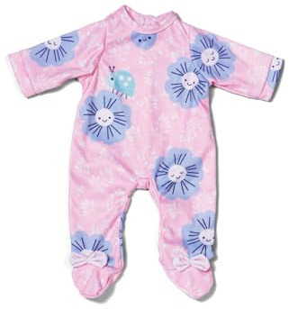 Baby Annabell Pink Romper - Soft fabric with floral patterns - Fits any 43cm Baby Annabell & BABY born dolls doll clothing - Suitable for Children Aged 3+