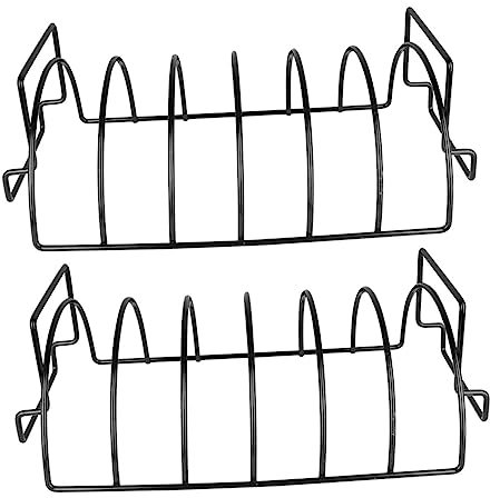 BESTonZON 2 Pièces Support de Barbecue pour Viande de Rack de Multi Usage pour Activités Plein Air Outils de Barbecue Pratiques pour Poulet Côtelettes