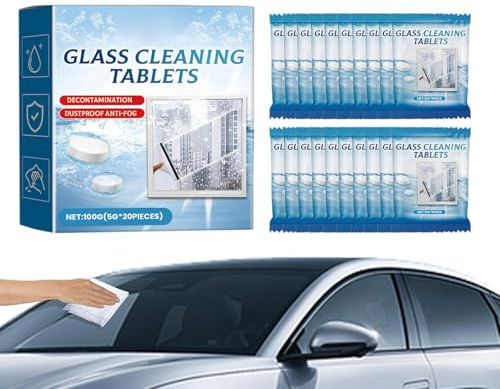 Set di 20 pastiglie per la pulizia dei vetri, multifunzione per la pulizia del , specchio,