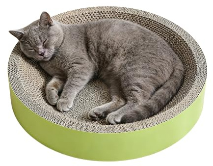 Tiragraffi per Gatti, Gioco Tiragraffi Rotondo per Cuccioli, Graffiante a Forma di, Protezione Mobili e Arricchimento Naturale