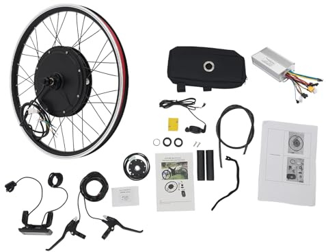NoneDanGee 24 tums elcykelsats, 48 V, 1 000 W, elcykel, konverteringssats, Ebike konverteringssats med LCD-display och PAS-sensor, EBike-kit för mountainbike, strand, offroad-cykel