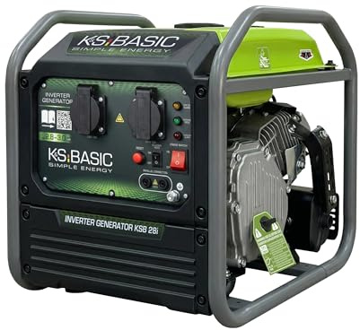 K&S BASIC 28i Generatore Inverter 3000W Generatore di Emergenza Benzina Generatore Elettrico 230V con Onda Sinusoidale Pura, Generatore di Corrente con Modalità Eco e Funzionamento Parallelo, Potenza