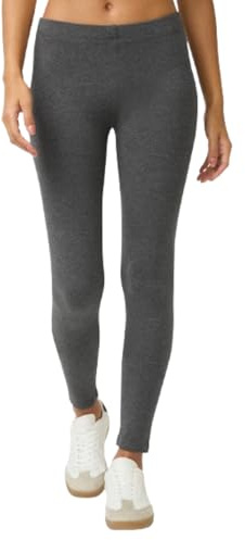 No Nonsense Women's Cotton Legging, Charcoal Grey, Large