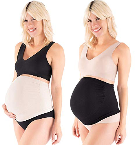 LOVELYBOBO 2 Stücke Frauen Mutterschaft Bauchband Schwangerschaft Gürtel Unterstützung Strecken Band