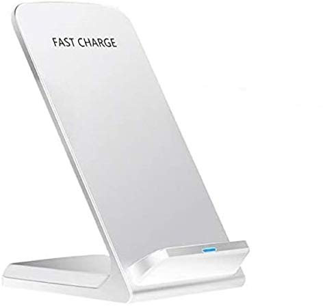 Tec-Digi - Cargador inalámbrico Qi para teléfono móvil, con certificación Qi, Color Blanco