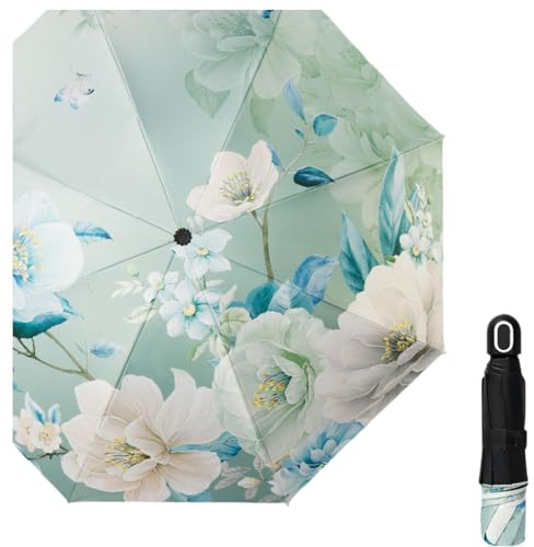 TopLucky Jacquard Peony Ladies Lace Parasol Umbrella Anti-UV Protection Sun Shade UPF 50+ Lightweight and Portable Folding Umbrella