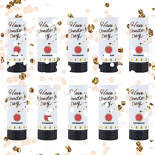 Konfettikanone, ACTOYS 10 Stück Handheld Konfetti Poppers, Konfetti Kanone Biologisch Abbaubar, Konfetti Shooter, Konfetti Kanone Gold, für Hochzeit, Geburtstag, Babyparty, Party, XMDN-SGPOP11-WE