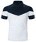 UnoSheng Männer Frühling Sommer Mode Sport Top Shirt Baumwolle Patchwork Kurzarm Casual Top T Shirt Fliegeruhr (White, L)