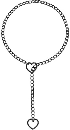 JJDreams Punk Slip Chain Necklace for Women, Black Heart-Ring Choker, Adjustable Cuban Long Necklace Jewelry, Lariat Y-Necklace-28