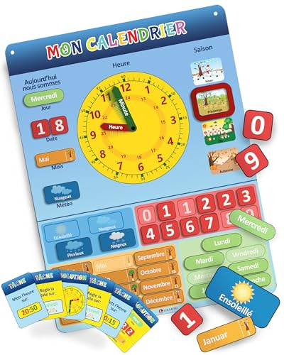 LIKARTO Mon Premier Calendrier magnétique, 36 aimants, 20 cartes