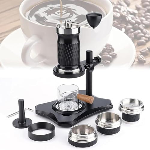 Cafetera espresso portátil, cafetera manual con presión de 9 a 12 bares, tanque de agua de 100 ml, temperatura personalizable y bolsa de almacenamiento, ideal para viajes y camping