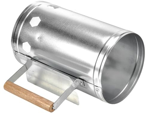 FONDOTIN Cañón De Encendido para Barbacoa Al Aire Fabricado con Material para Uso Camping Incluye Canasta para Herramientas De Encendido y Parrilla Portátil para Encender Fuego y Carbon Qui