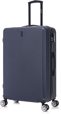 CELIMS - Grande Valise Soute 75 cm 23kg Rigide ABS Légère | Valise XL à roulettes 4 Roues 360° | Bagage Soute Avion 23kg | Valise Grande Taille Voyage | Bleu Marine