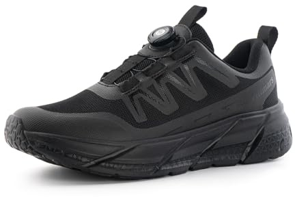 Hitmars Scarpe Running Uomo Scarpe da Corsa Trekking Sportive Ginnastica Trail Running Sneakers A1 Nero EU40