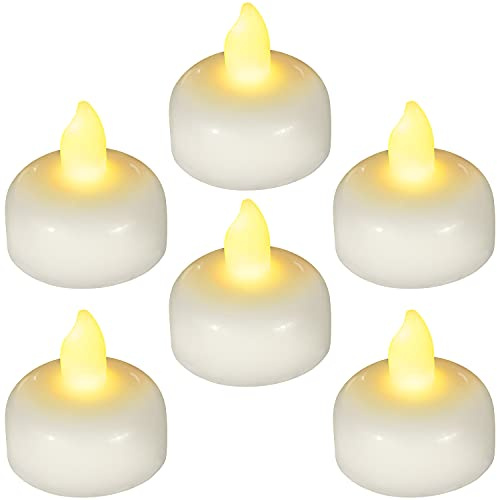 Yakpo 12 Pack Outdoor Flameless Waterproof LED Floating Tea Lights