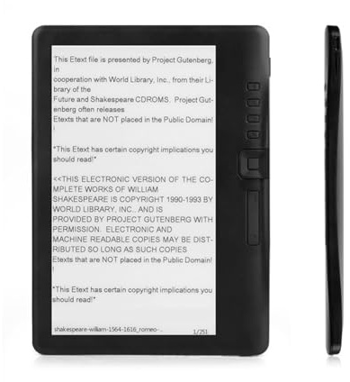 Jnchdghwa Lettore Ebook 7 Pollici Lettore Ebook Schermo Colorato Supporta Scheda di Memoria Lettore di Libri 8G