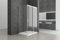 Durovin Bathrooms 1200 x 900mm L Shape Rectangular Frameless Shower Enclosure - Sliding Door - 8mm Safety Clear Glass