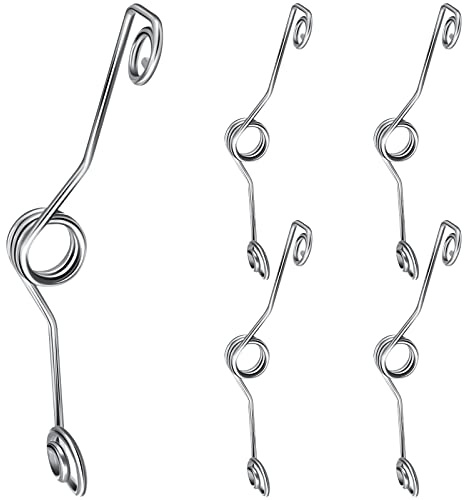 Oudain 5 Pieces Hinge Pin Door Stop Butterfly Spring Keep Door Open Hinge Stopper Residential Wedges Fits for Bedroom Interior Outdoor Props(Silver)