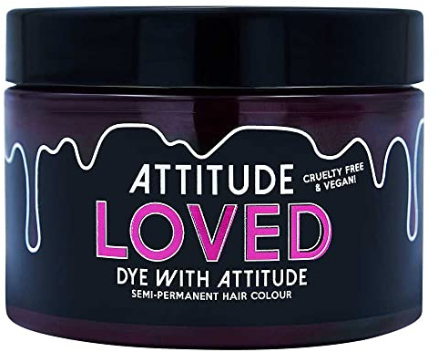 Attitude Semi-permanentes Haarfärbemittel l farbcreme für Cosplay, Karneval oder eine Mottoparty | Hairdye haarfarbe in Rosa I VEGAN l Loved Rosa 135ML | Mischbare Tönungen