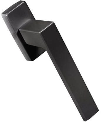 Gedotec Aluminium fönsterhandtag antracit fönsteroliv på oval rosett | roterande tipp-rasteroliv utan låscylinder | PUSH 1317 | handtag aluminium antracit | 1 styck – design fönsterbeslag för fönster