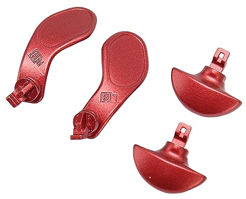 Lot de 4 Palettes en Métal, 2 Paires de Boutons D'épaule pour Manette PS5, Pièces de Rechange pour Manette PS5 Edge (Rouge)