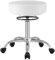 Zelbuck Rollhocker,Arbeitshocker höhenverstellbar 50-62 cm,Drehhocker mit Rollen,bis 180 kg belastbare hocker,360° Drehbar Bürohocker Drehhocker für Büro Salon Massage Spa(Weiß)