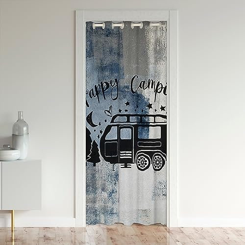 Homewish Rideau de Porte Camping-Car 86x203 cm, Occultant Joyeux pour Chambre à Coucher, Placard et Décoration Intérieure, Accessoires