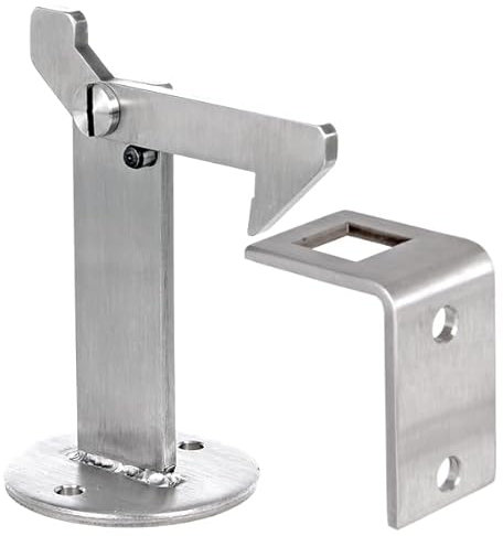 bima 833048 Gancho de tormenta | para montaje en suelo | acero inoxidable | altura total 119 mm | diámetro de la placa base 64 mm
