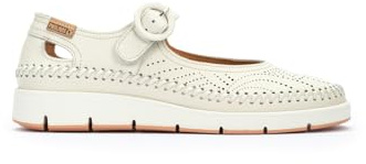 Pikolinos Tenerife Leather Ballerinas for Lady, Cream, 5 UK