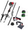 Scheppach Benzin Motorsense MFH5200-4P (1,8 PS, 4in1 Multitool für Garten - Rasentrimmer, Heckenschere, Hochentaster, Kettensäge, 250mm Schwert/Kette, schwenkbar) inkl. 2 Tricord Fadenspulen
