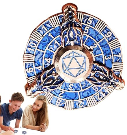 Metallkub – Cool Dragon Dice Set | Roulette Spinner, Retro Gear Wheel, zinklegering rollspel tärningar, fidgetleksak för bordsspel Roulette Cube Roulette Dice Set, köp Roulette Dice On