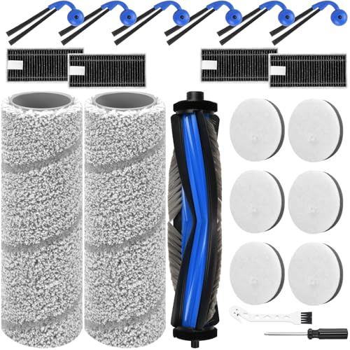 Pure Realm X11 OMNICYCLONE tillbehör för ECOVACS X11 OMNICYCLONE | 1 huvudborste, 2 mopprengöringsrulle, 6 bomullsfilter, 6 sidoborstar, 4 filter, dammsugarreservdelar