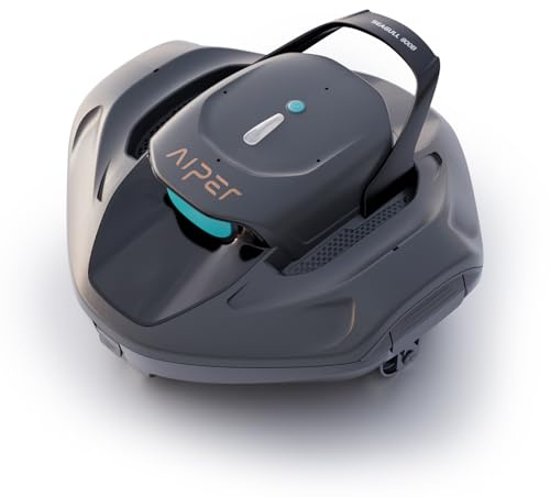 AIPER Seagull 800B Poolroboter für Aufstellpool, Poolsauger Akku, 90 Min. Laufzeit, Intelligente Selbstparkfunktion, LED-Anzeige, Automatischer Poolreiniger für Flachbodenpools bis 80 m²