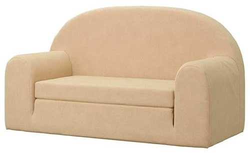 Eleganz Sofá cama infantil de 2 plazas de felpa suave (100% poliéster) - Cómodo mueble para bebés y niños pequeños para dormir acogedores
