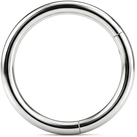 LAURITAMI Anello Piercing Naso Titanio, 18G Orecchini Naso Cerchio in Titanio 12 mm Gioielli per Piercing Trago, Septum, Helix, Cartilagine, Labbra e Ombelico