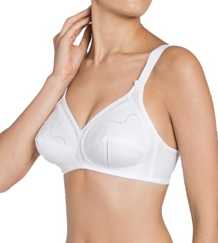 Reggiseno Triumph Senza Ferretto Coppe Taglie Grandi Doreen Cotton 01 N Tg.7 Coppa F Bianco