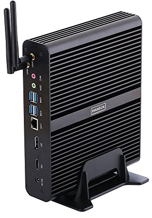 HUNSN 4K Fanless Mini PC, Desktop Computer, Server, Intel Core 11th Gen I7 1165G7 1185G7, BM14, WiFi, BT, DP, HDMI, LAN, Barebone, NO RAM, NO Storage, NO System