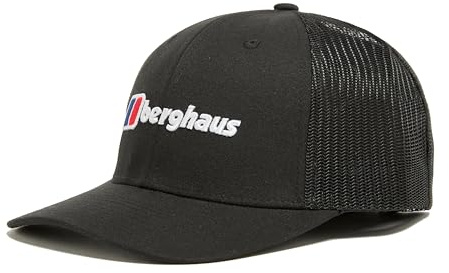 Berghaus Unisex Trucker Hat | Adjustable Baseball Cap Peaked Cap, Black/Black, One Size