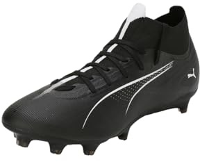 Puma Unisex Adults Ultra 5 Match+ FG/AG Soccer Shoe, Puma Black-Puma White, 45 EU