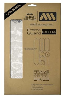 All Mountain Style Fahrrad Rahmenschutz Universeller MTB Rahmenprotektor, 10-teiliger Satz, Hochfester Honigwaben-PVC, Gelbfrei, Fahrradschutz