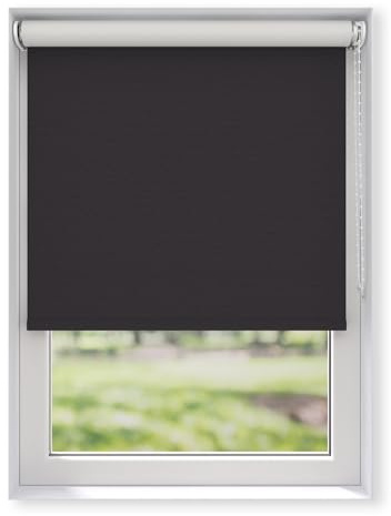 EFIXS Thermorollo White Reflex, Breiten: 43-243 cm, Höhe bis 275 cm, Hier 203 x 190 cm (BxH) Anthrazit, Verdunklungsrollo mit Reflexionsbeschichtung, Kettenzug